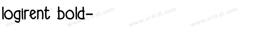 logirent bold字体转换